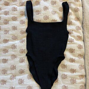 Hunza G - Square Neck Swim in Black